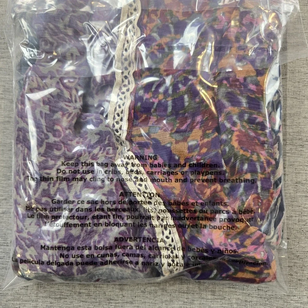 Unbranded Women's Infinity Scarf Multi‎ Patterned Crochet Trimmed